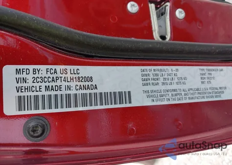 2020 Chrysler 300 300C from USA, damaged, VIN 2C3CCAPT4LH182008